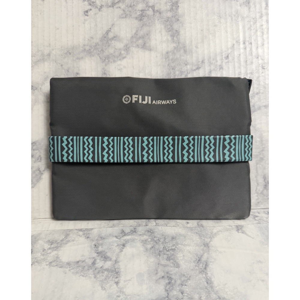 Fiji Airways Business Class Samsonite Grey Blue Nylon Amenity Kit Bag Empty Ltd